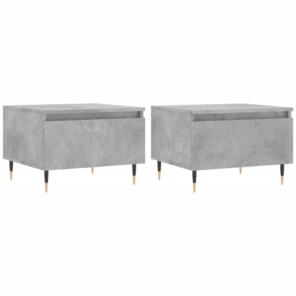 Coffee Tables 2 pcs Concrete Grey 50x46x35 cm Engineered Wood