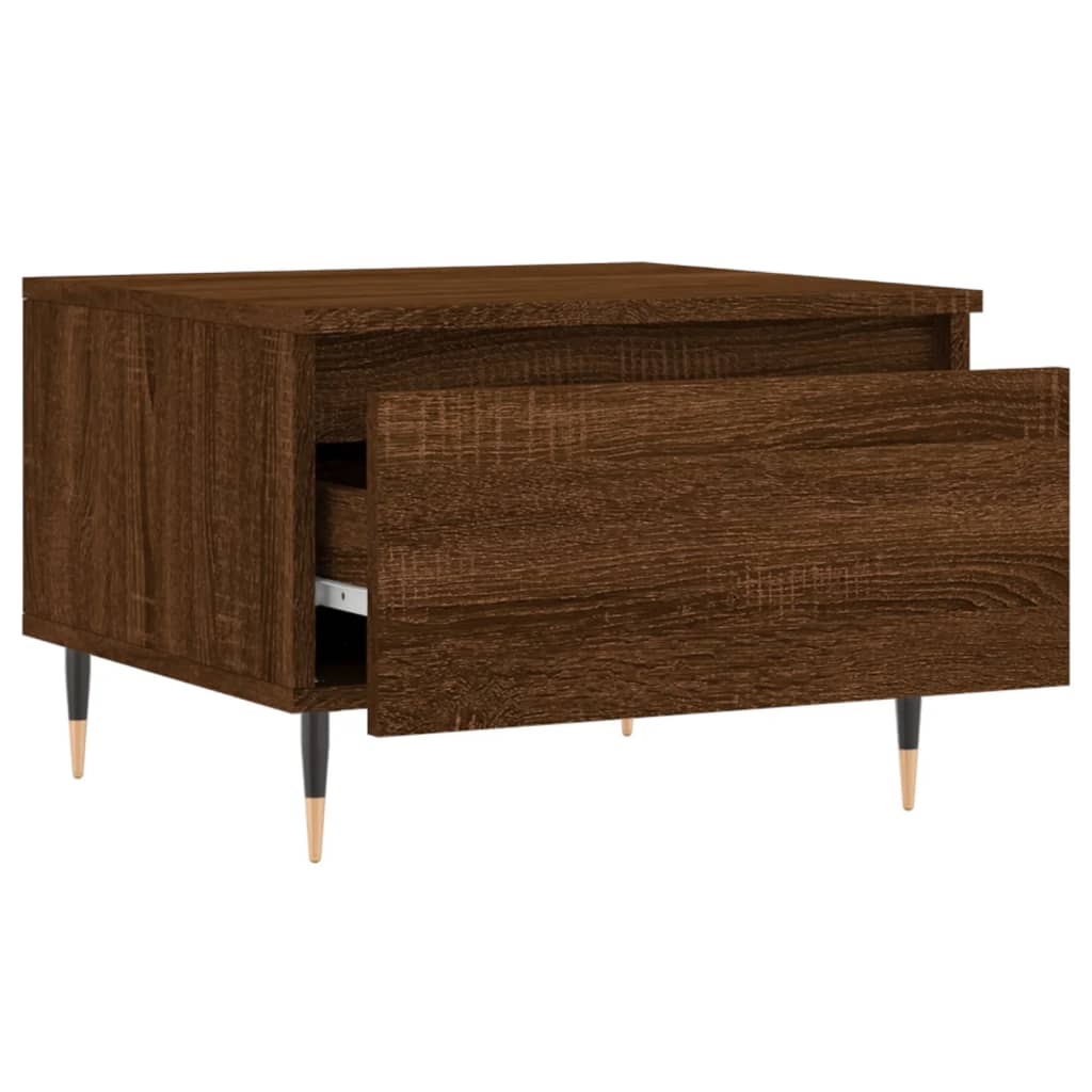 Coffee Table Brown Oak 50x46x35 cm Engineered Wood