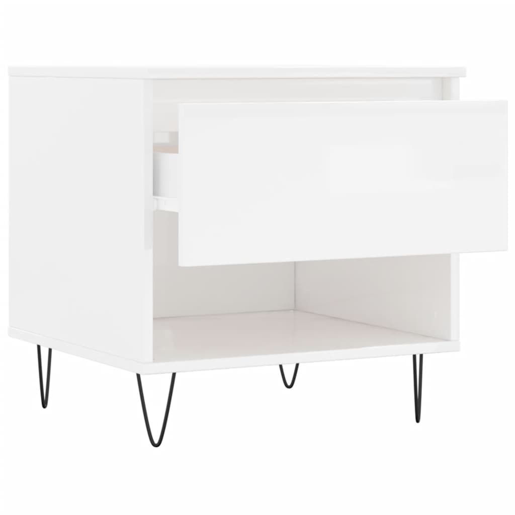 Coffee Tables 2 pcs High Gloss White 50x46x50 cm Engineered Wood