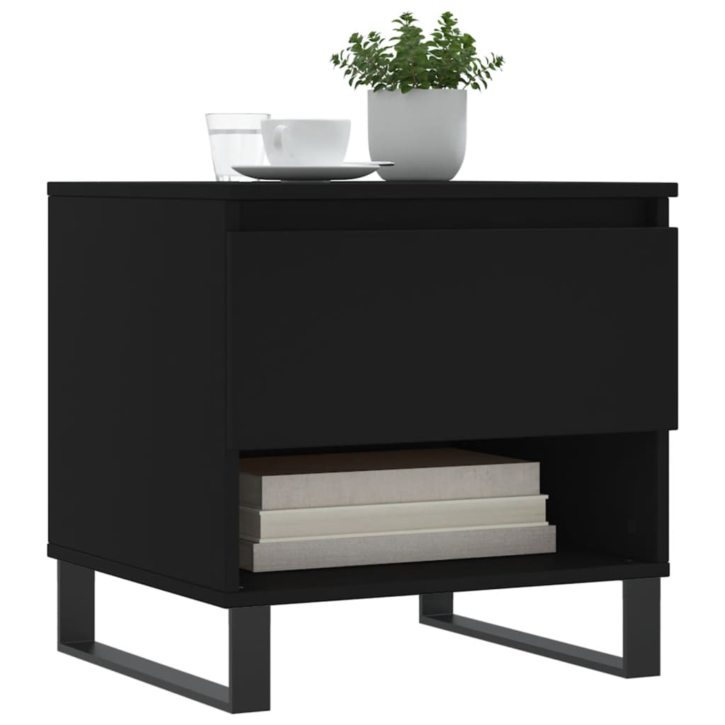 Coffee Tables 2 pcs Black 50x46x50 cm Engineered Wood