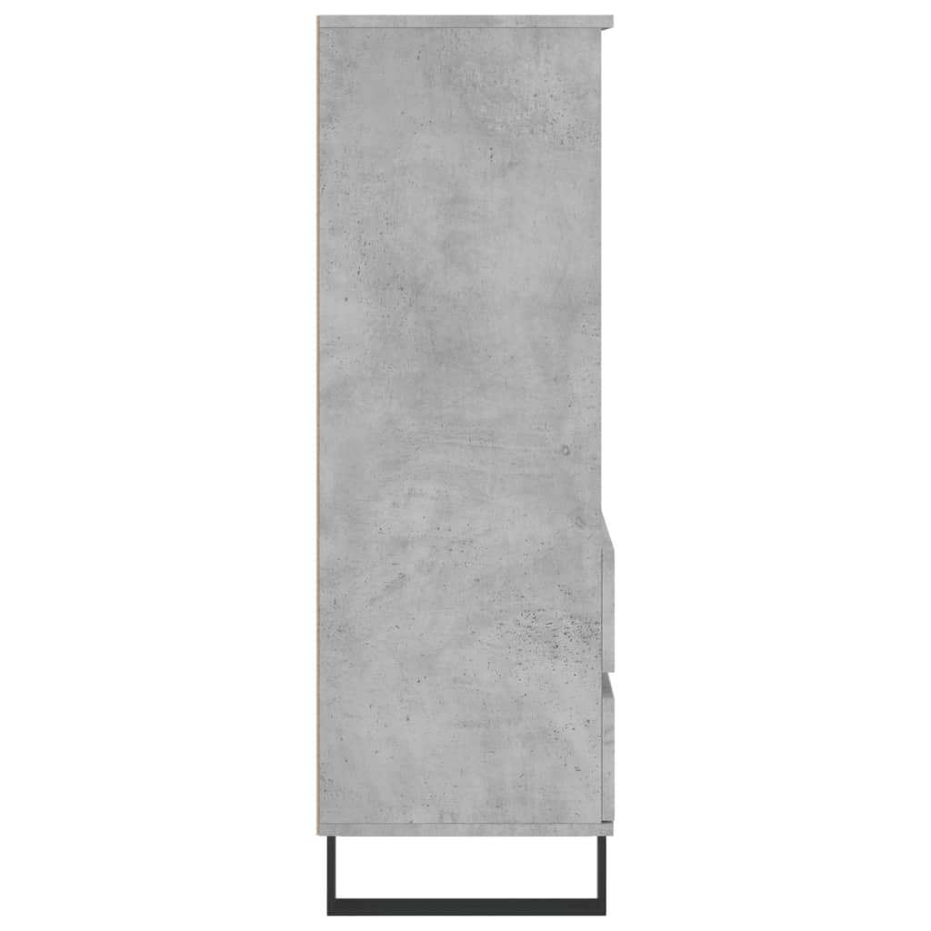 Highboard Concrete Grey 40x36x110 cm Engineered Wood
