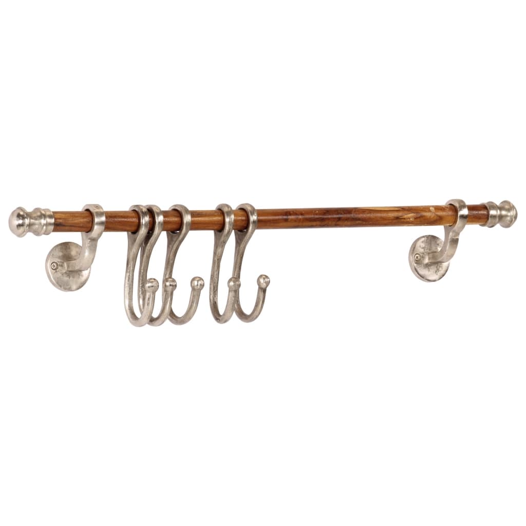 Coat Rack Wall Mounted 75x15 cm Aluminium
