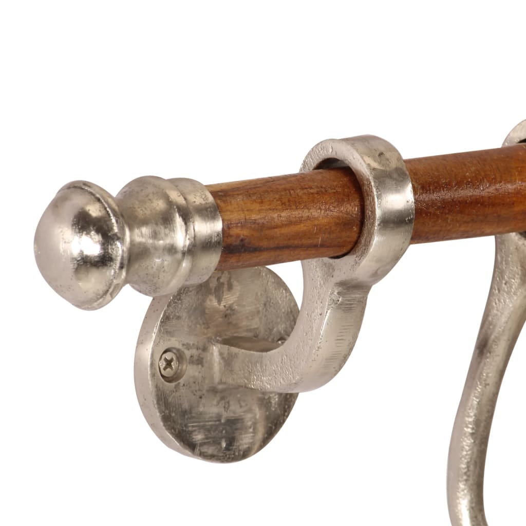 Coat Rack Wall Mounted 75x15 cm Aluminium