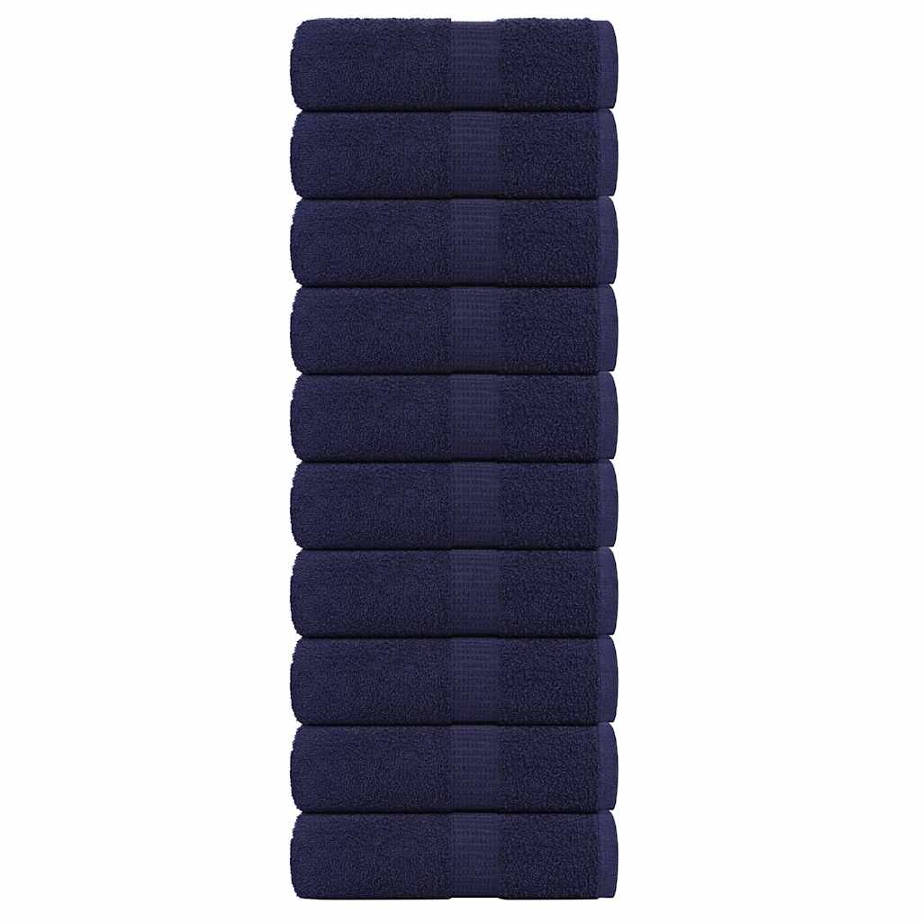Wash Towels 10 pcs FROGN Navy Blue 30x30 cm 100% Cotton