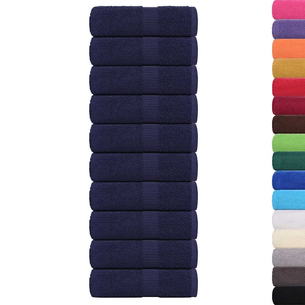 Wash Towels 10 pcs FROGN Navy Blue 30x30 cm 100% Cotton