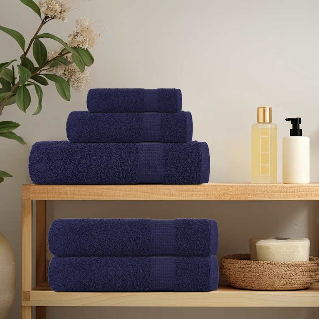 Wash Towels 10 pcs FROGN Navy Blue 30x30 cm 100% Cotton