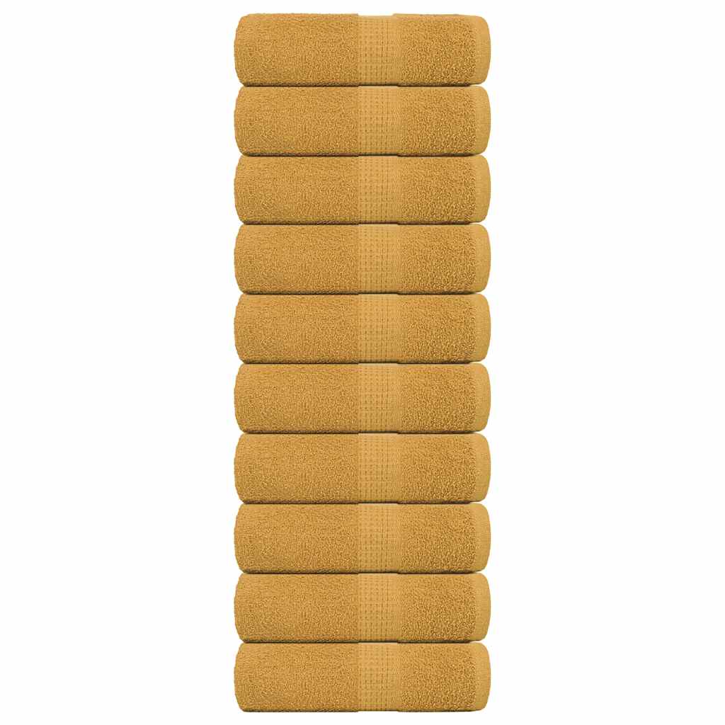 Wash Towels 10 pcs FROGN Gold 30x30 cm 100% Cotton