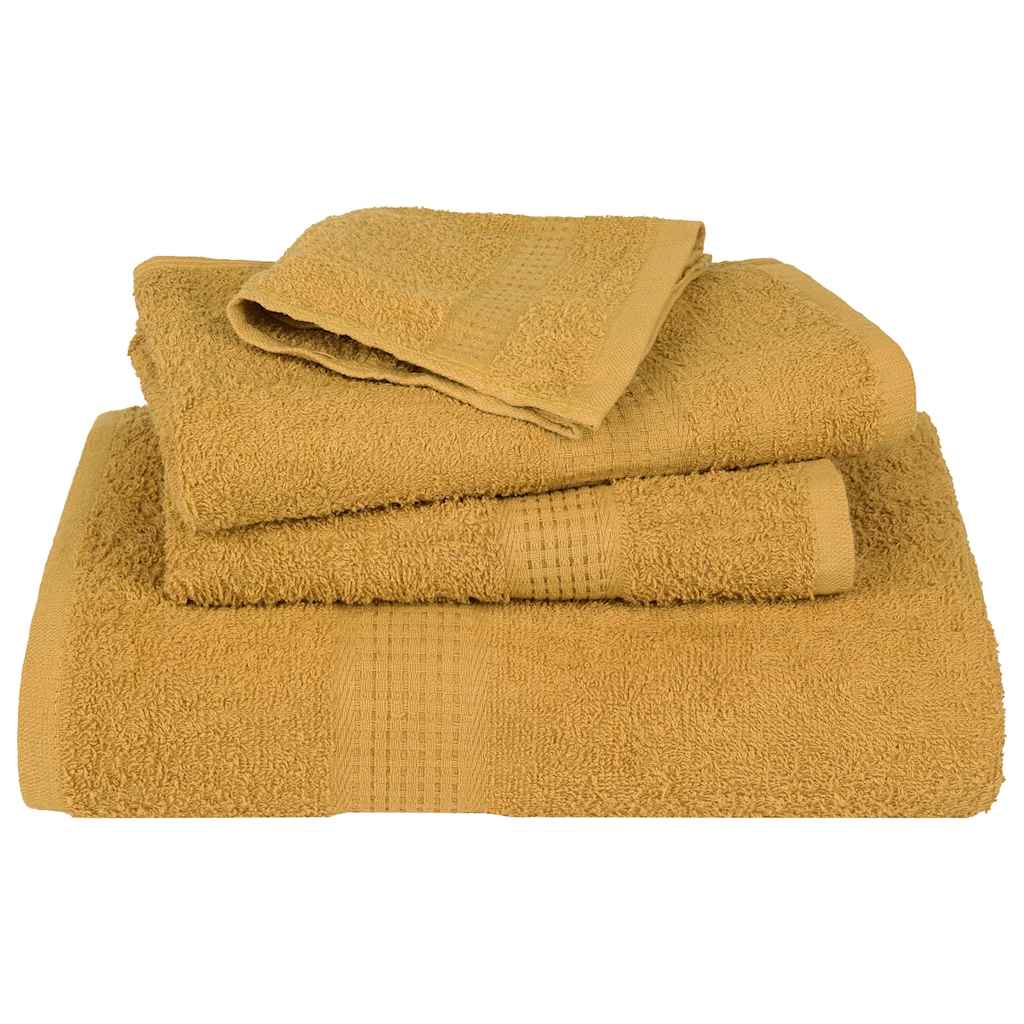 Shower Towels 2 pcs Gold 70x140 cm 360 gsm 100% Cotton