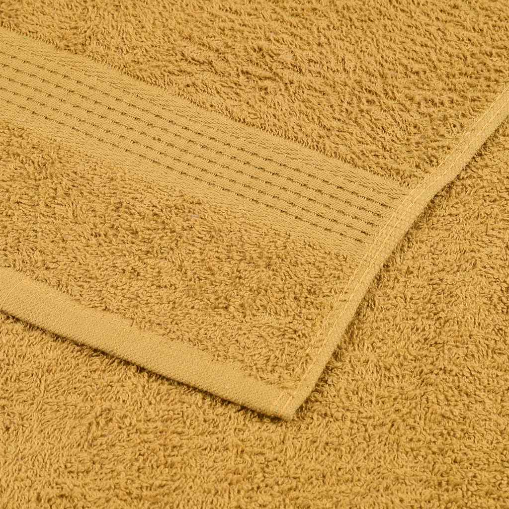 Shower Towels 2 pcs Gold 70x140 cm 360 gsm 100% Cotton