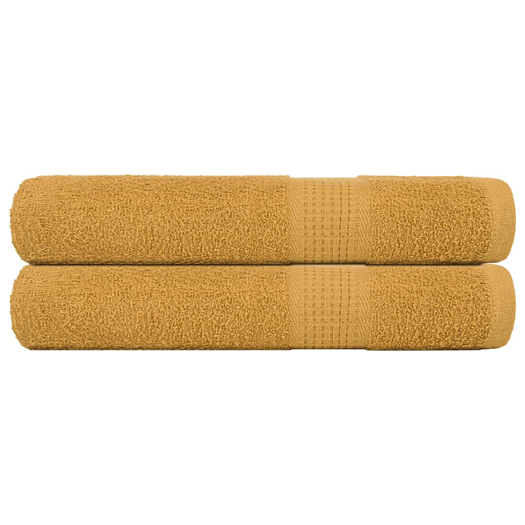 Sauna Towels 2 pcs Gold 80x200 cm 360 gsm 100% Cotton