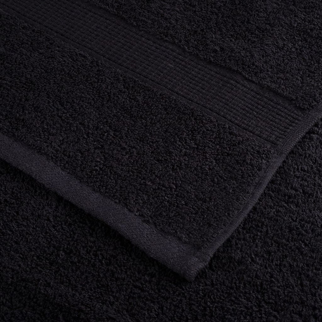 Premium Shower Towels SOLUND 10 pcs Black 70x140 cm 600 gsm