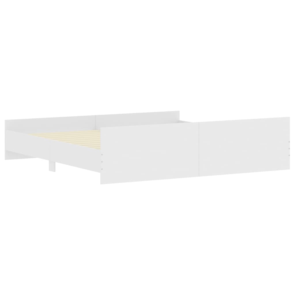 Bed Frame without Mattress White 200x200 cm