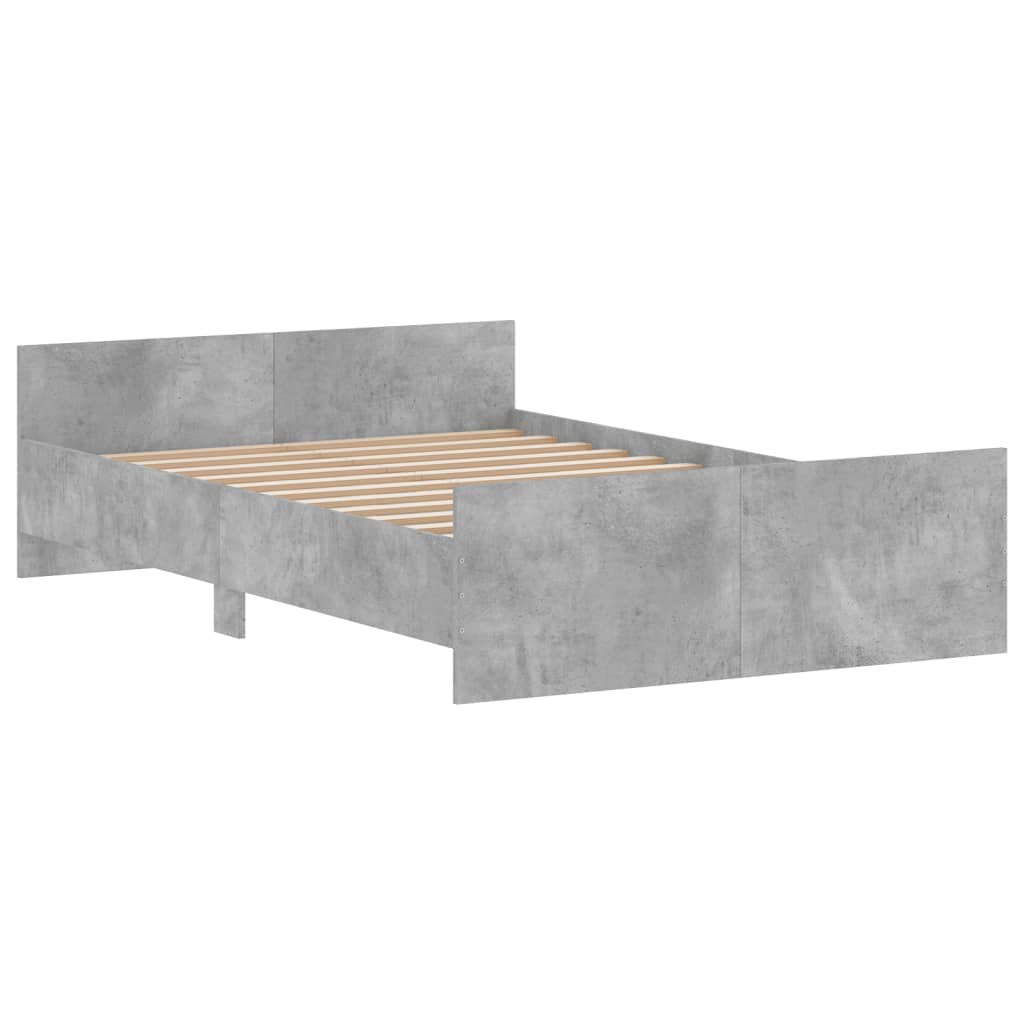 Bed Frame without Mattress Concrete Grey 120x200 cm