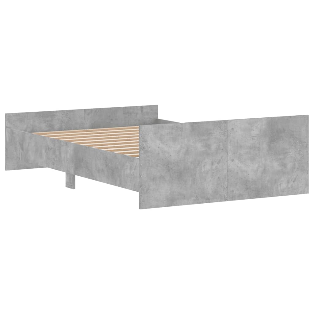 Bed Frame without Mattress Concrete Grey 120x200 cm