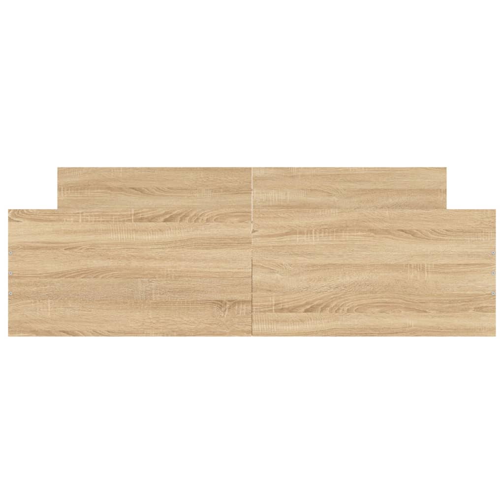 Bed Frame without Mattress Sonoma Oak 160x200 cm