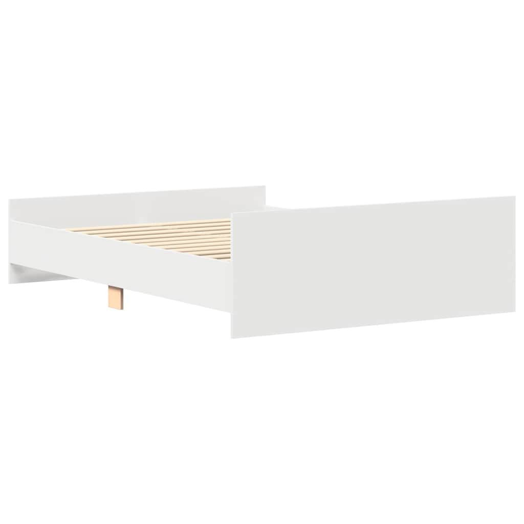 Bed Frame without Mattress White 120x190 cm Small Double