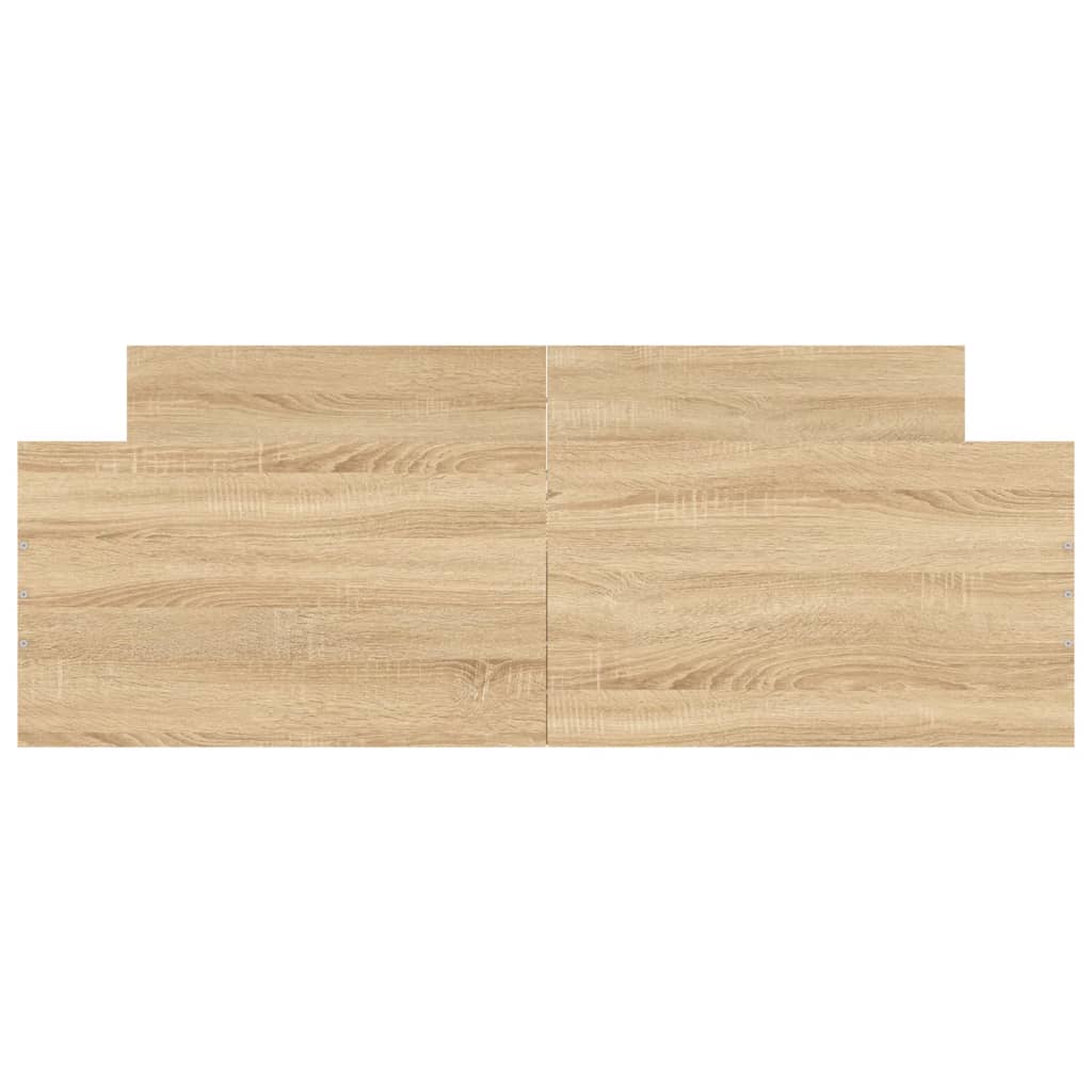 Bed Frame without Mattress Sonoma Oak 135x190 cm Double
