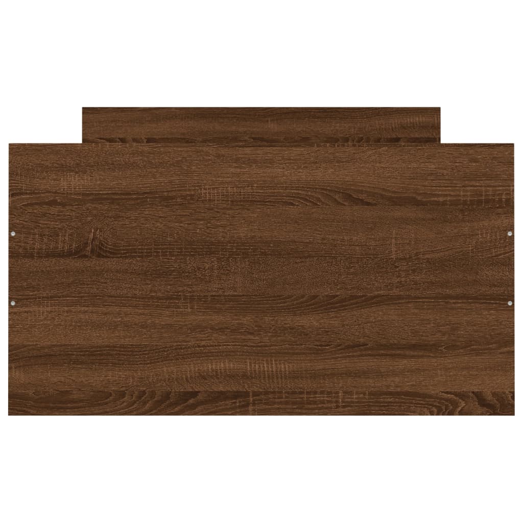 Bed Frame without Mattress Brown Oak 90x200 cm