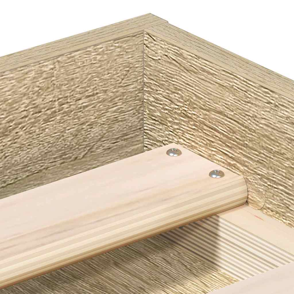 Bed Frame without Mattress Sonoma Oak 120x200 cm