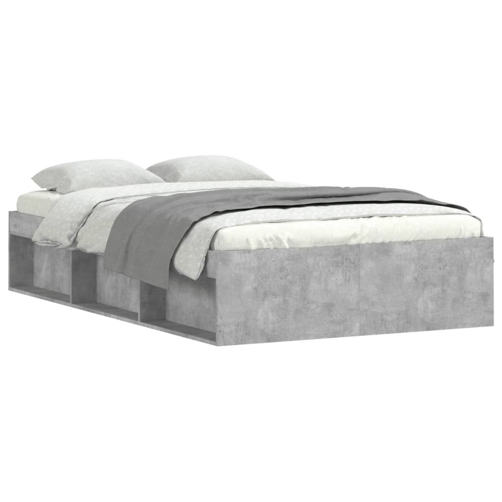 Bed Frame without Mattress Concrete Grey 120x200 cm