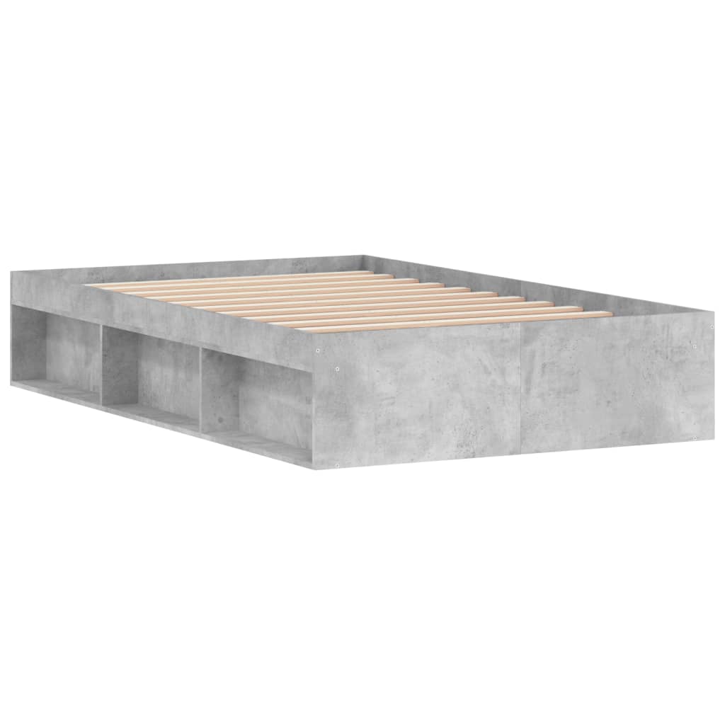 Bed Frame without Mattress Concrete Grey 120x200 cm