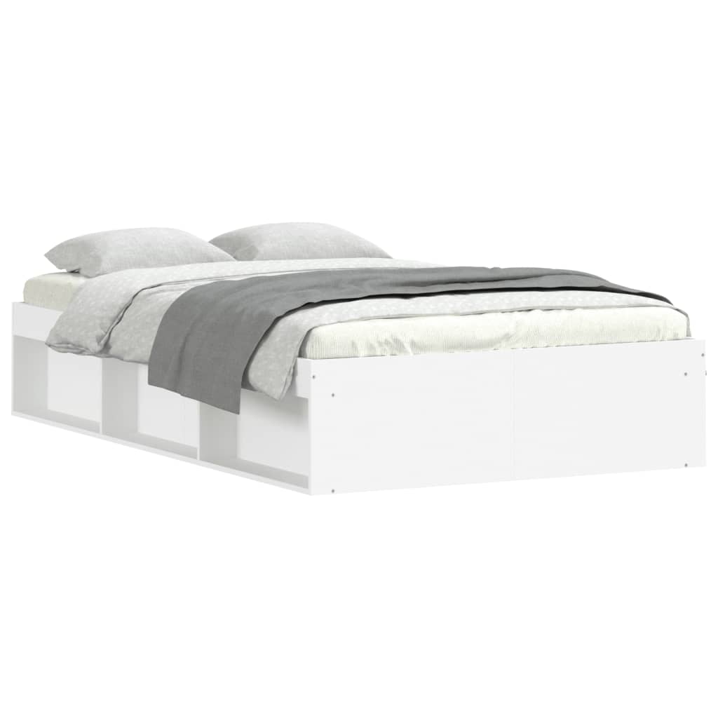 Bed Frame without Mattress White 120x190 cm Small Double Small Double