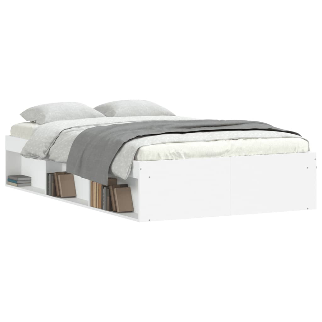 Bed Frame without Mattress White 120x190 cm Small Double Small Double