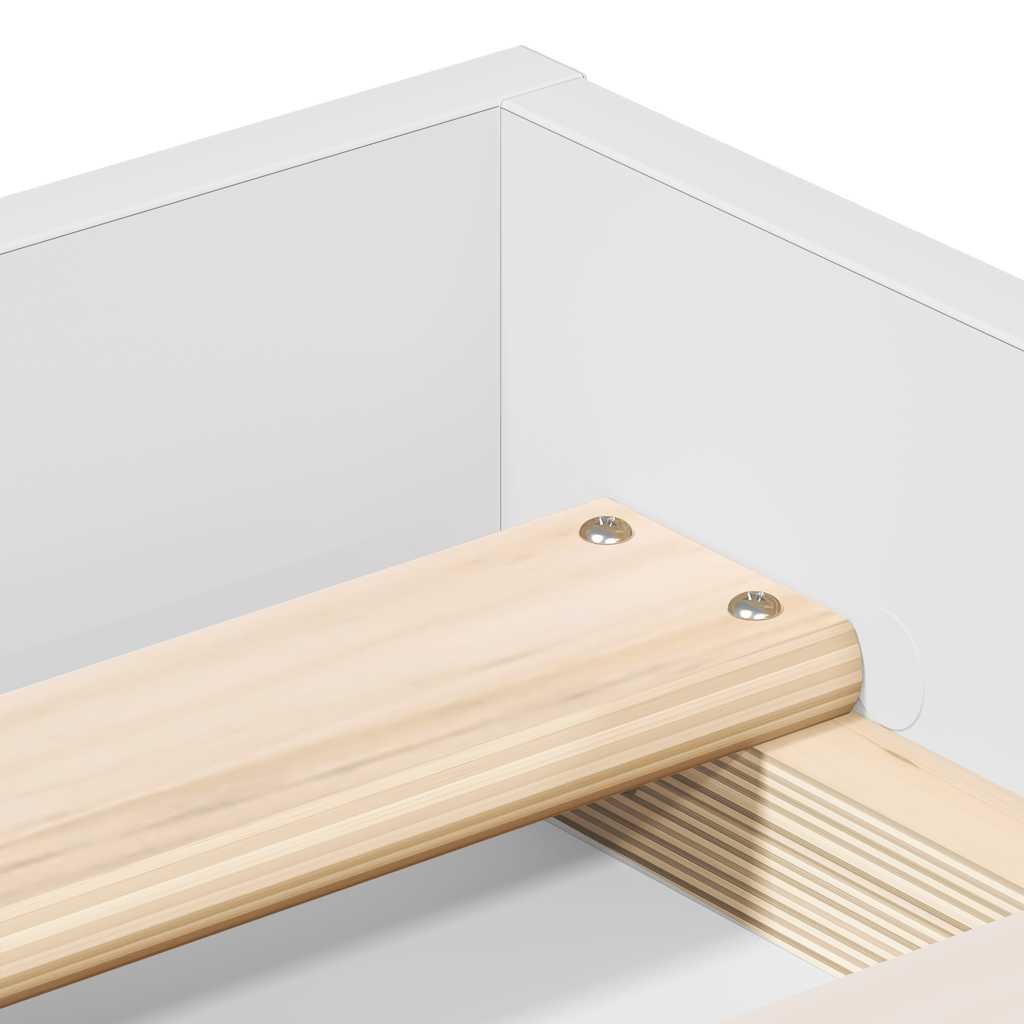 Bed Frame without Mattress White 120x190 cm Small Double Small Double