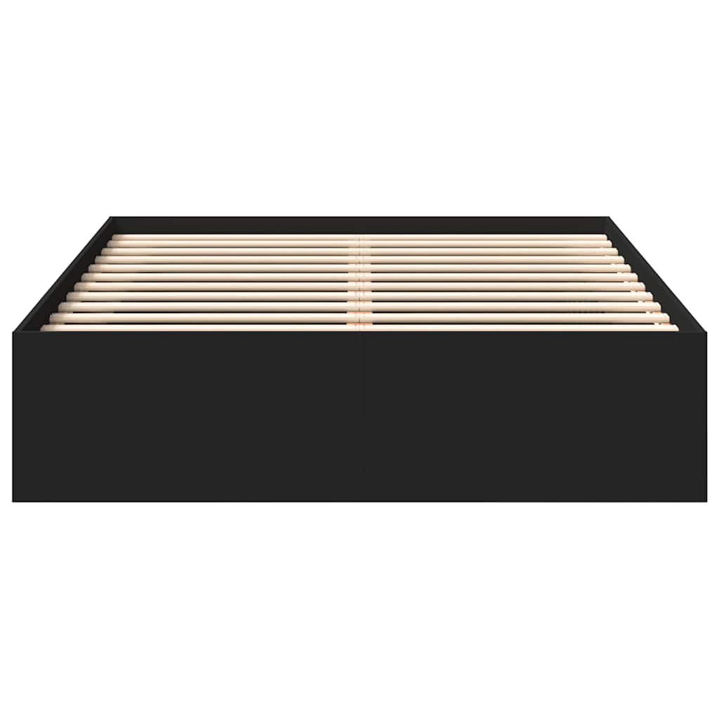 Bed Frame without Mattress Black 120x190 cm Small Double Small Double