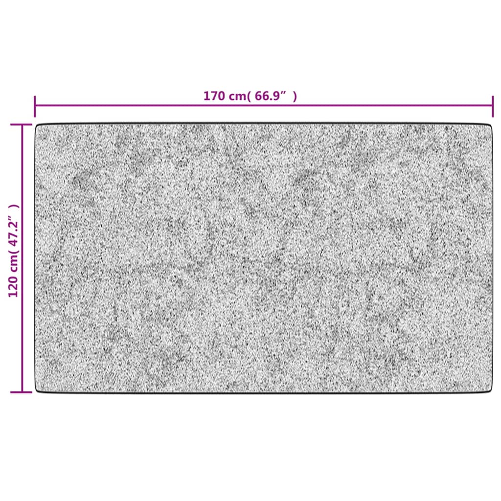 Rug Washable Anthracite 120x170 cm Anti Slip