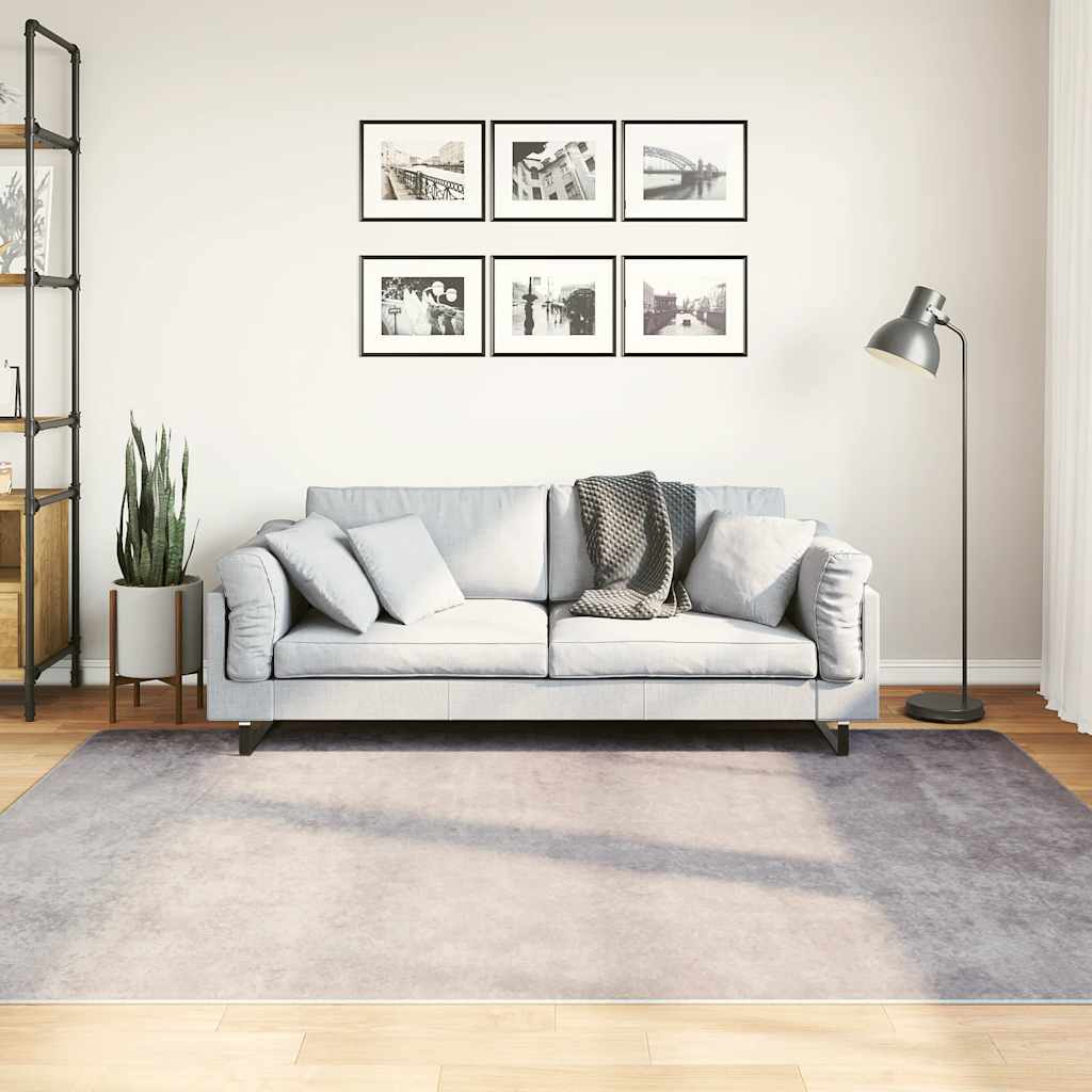 Rug Washable Grey 150x230 cm Anti Slip