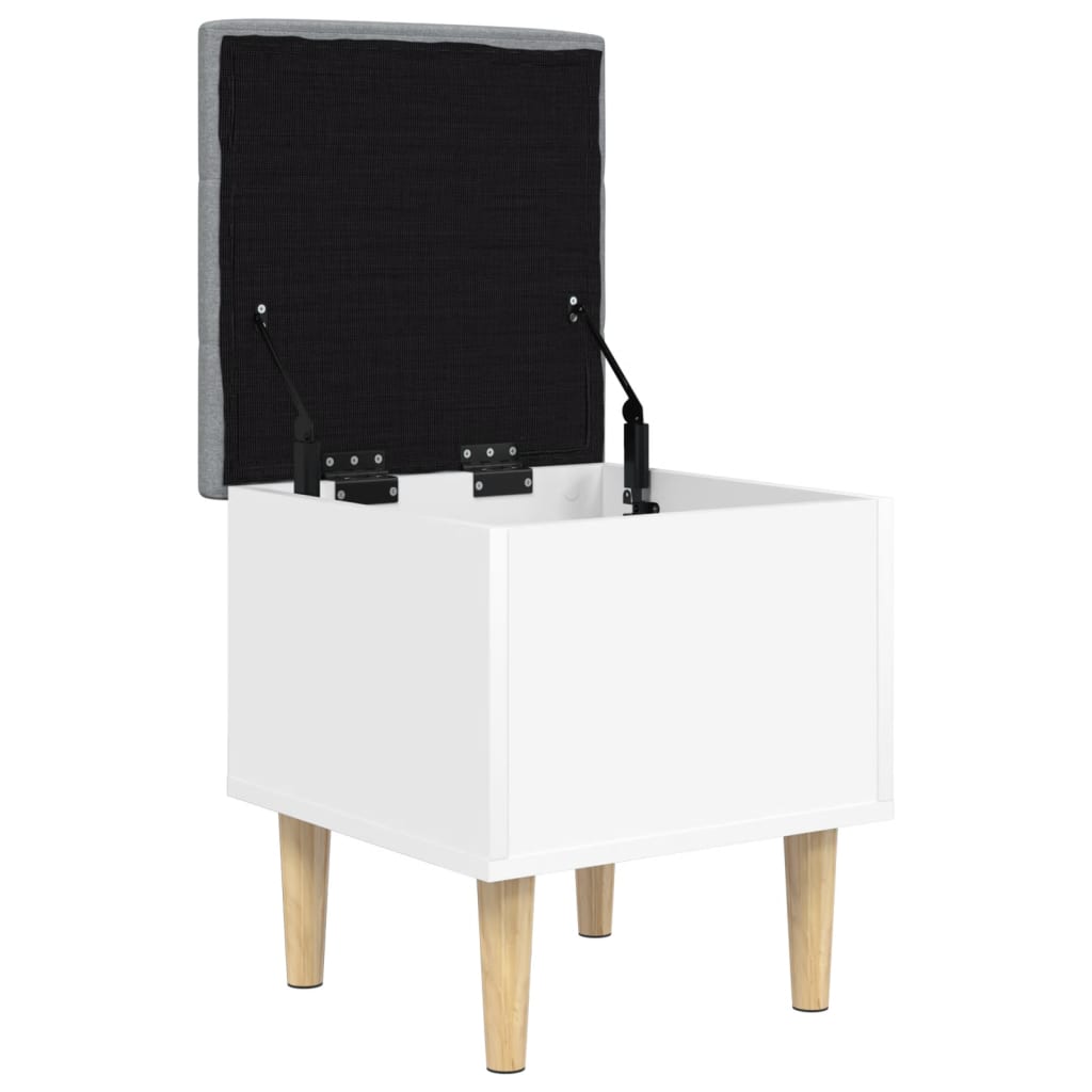 Storage Bench White 42x42x46 cm Engineered Wood