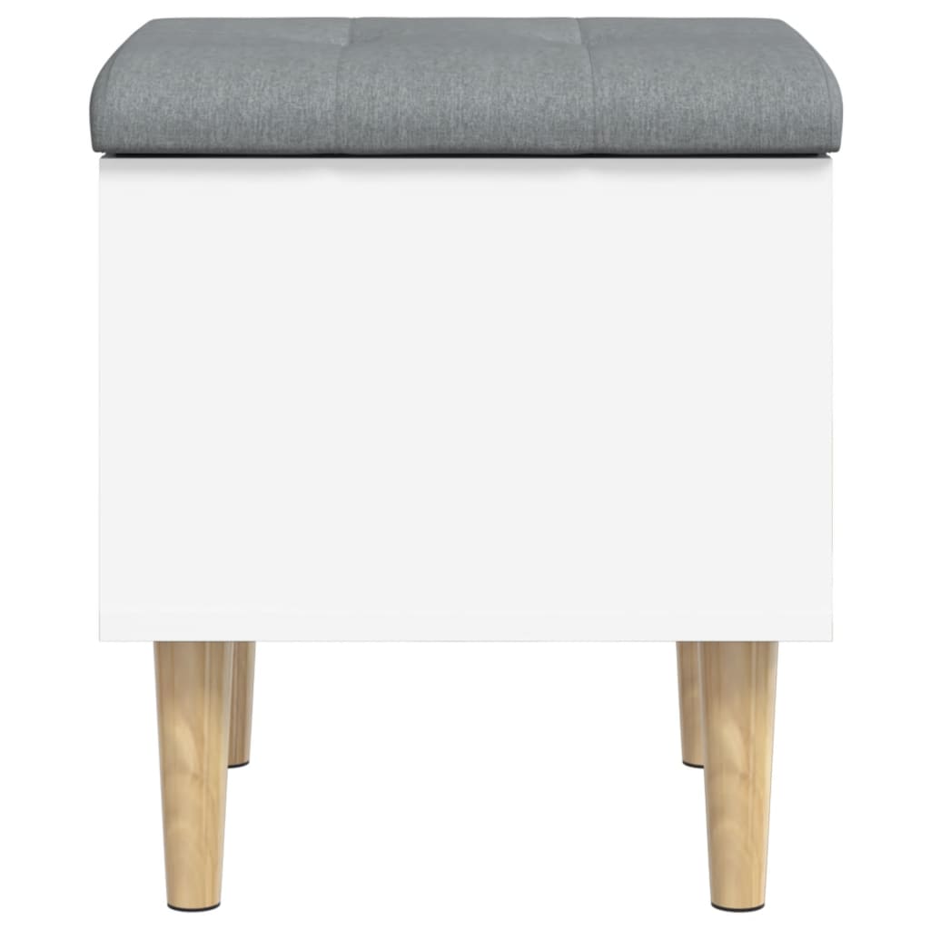 Storage Bench White 42x42x46 cm Engineered Wood