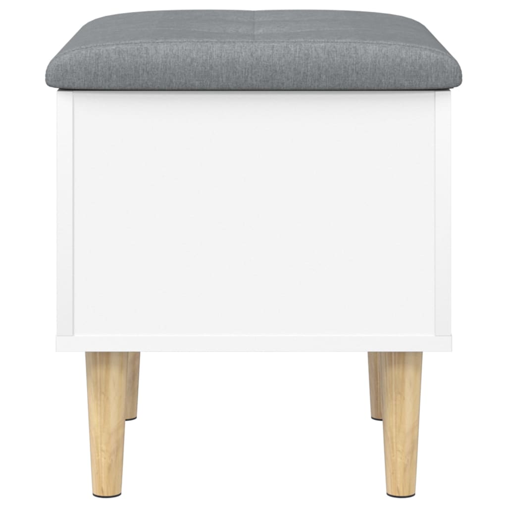 Storage Bench White 42x42x46 cm Engineered Wood