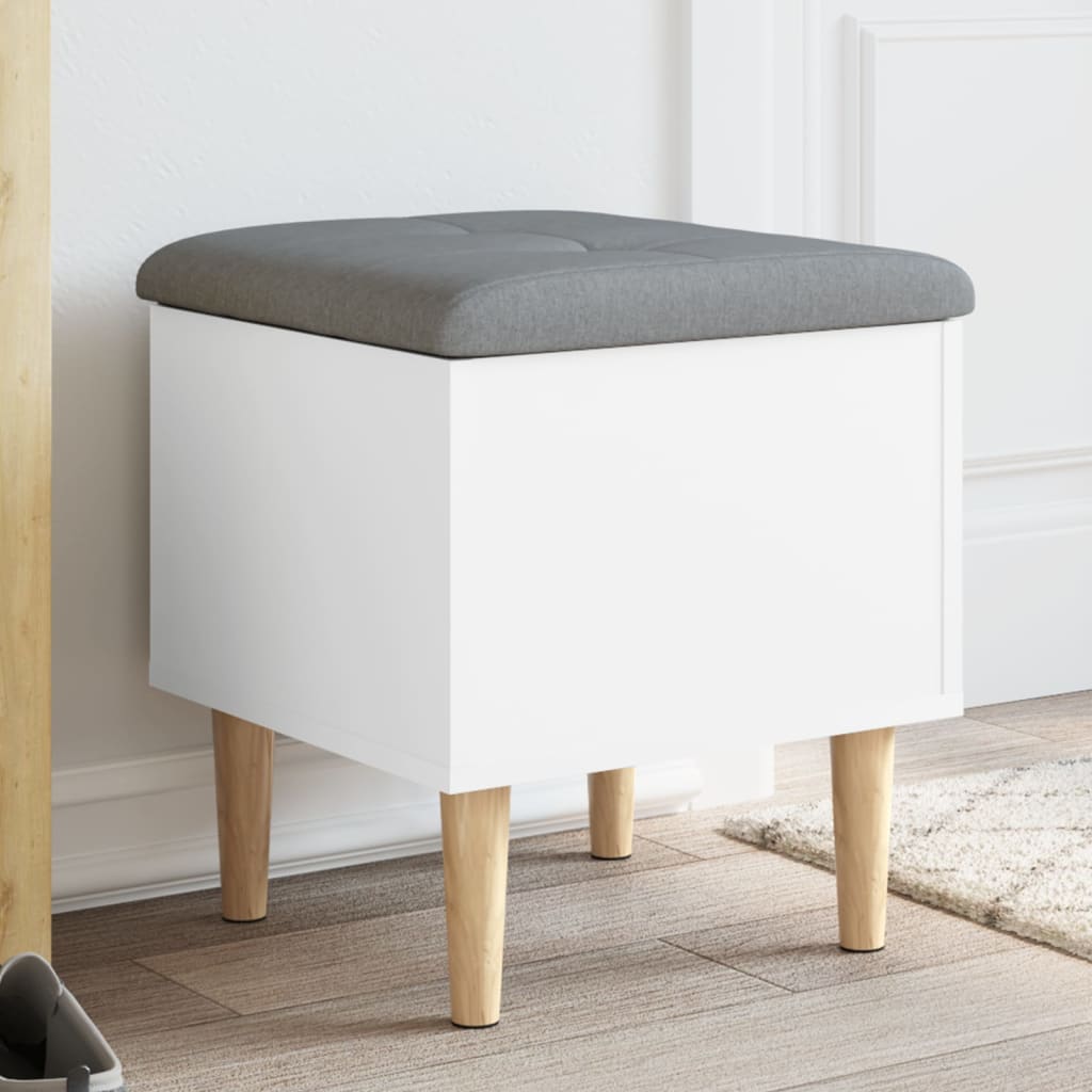 Storage Bench White 42x42x46 cm Engineered Wood