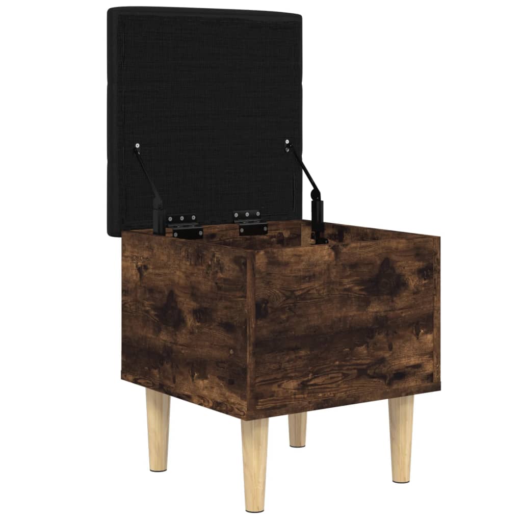 Storage Bench Smoked Oak 42x42x46 cm Engineered Wood