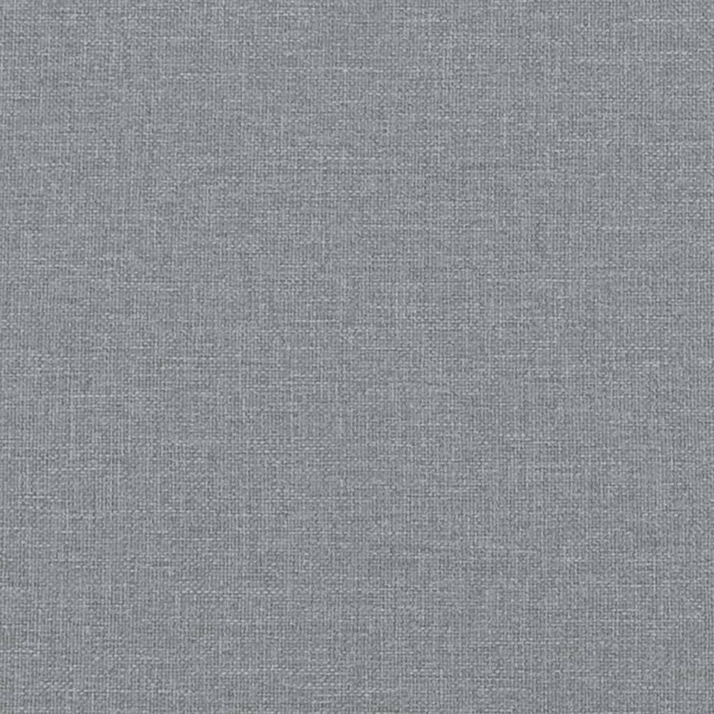 Dining Bench Light Grey 62x32x45 cm Steel and Fabric
