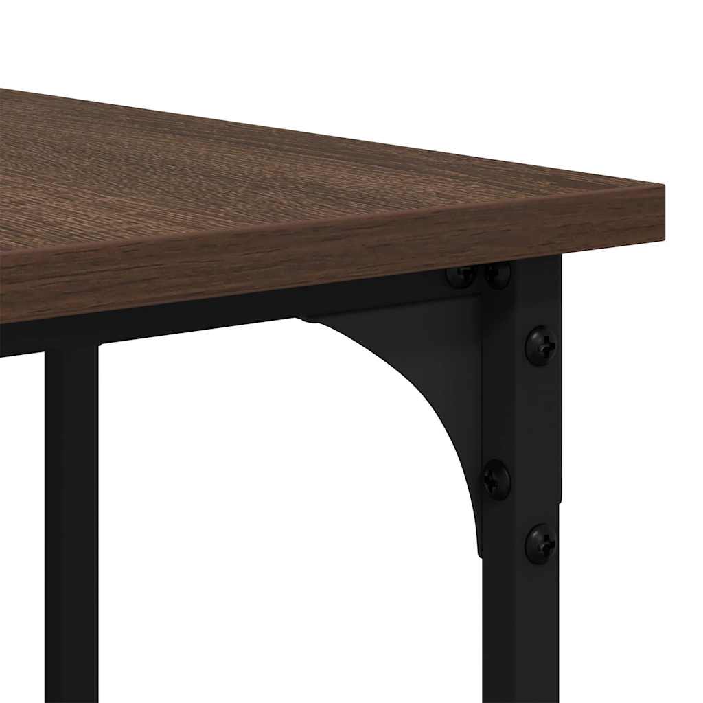 Desk Brown Oak 139x139x75 cm Engineered Wood