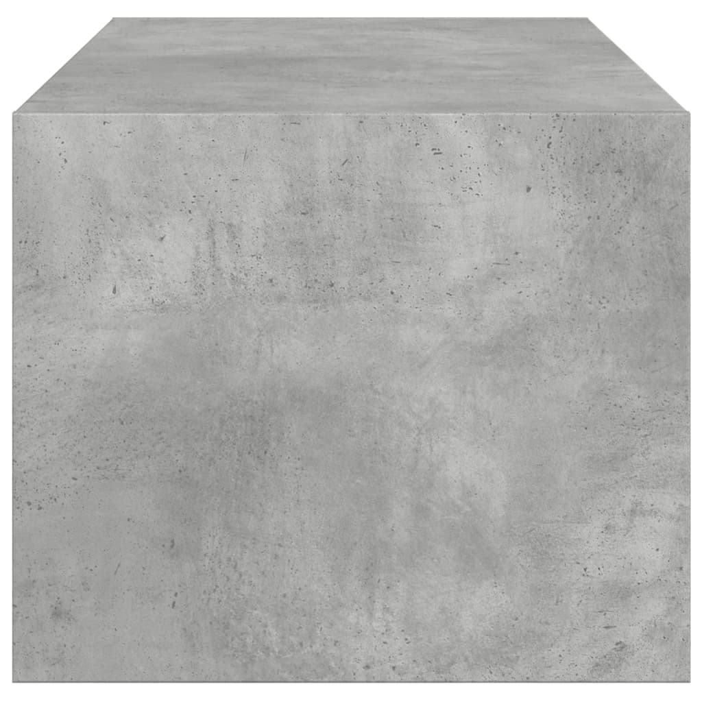 Coffee Table with Glass Doors Concrete Grey 102x50x42 cm