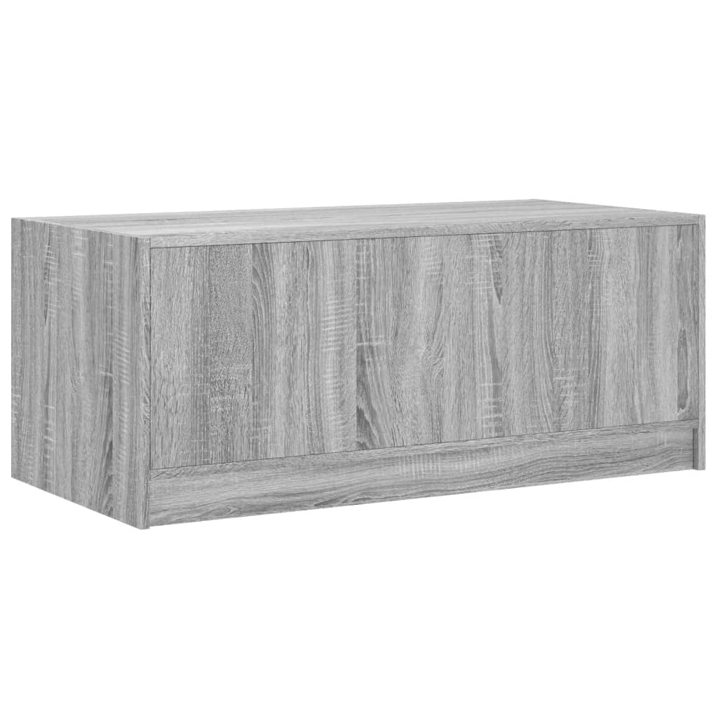 Coffee Table with Glass Doors Grey Sonoma 102x50x42 cm