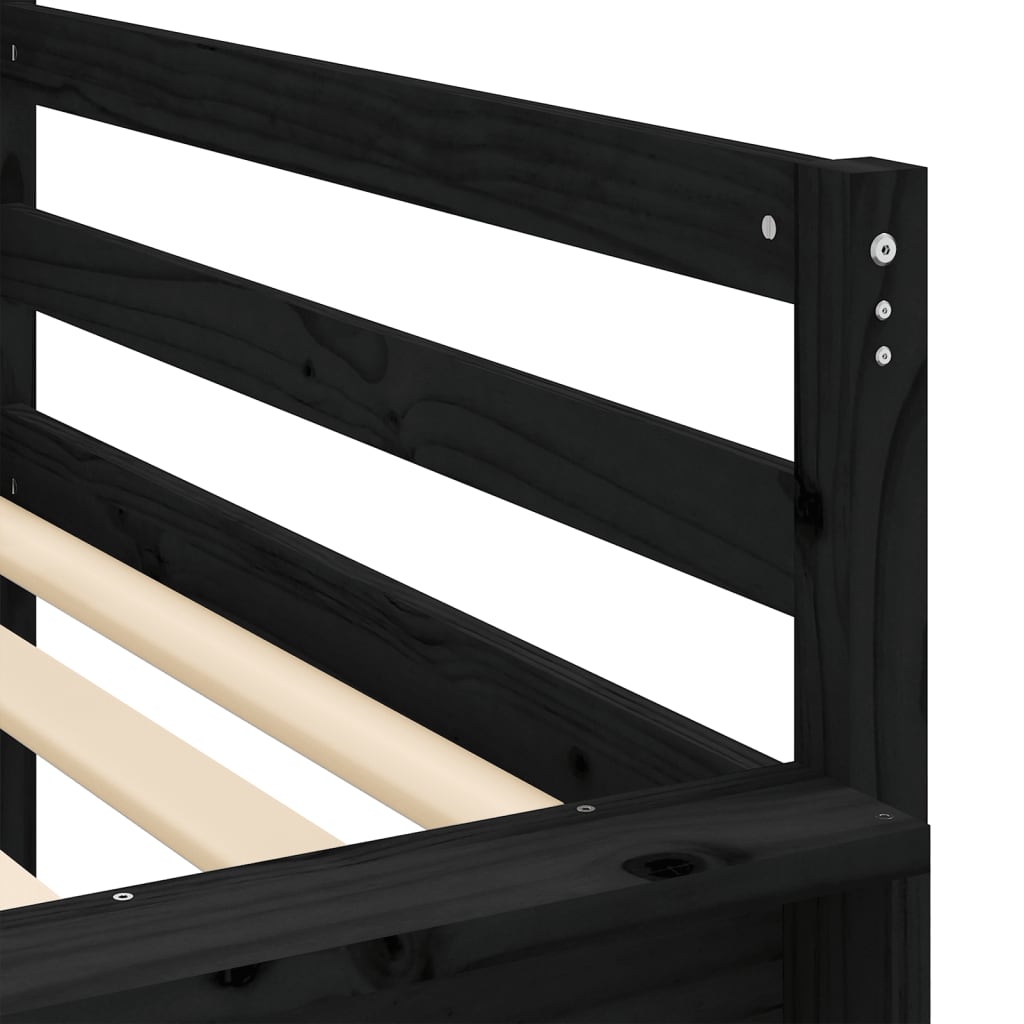 Kids' Loft Bed with Tower without Mattress Blue 80x200 cm