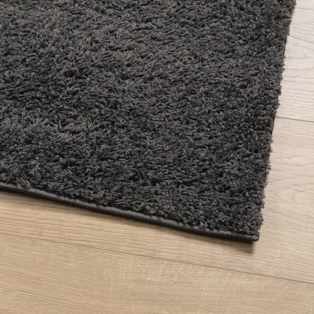 Shaggy Rug PAMPLONA High Pile Modern Anthracite 80x150 cm