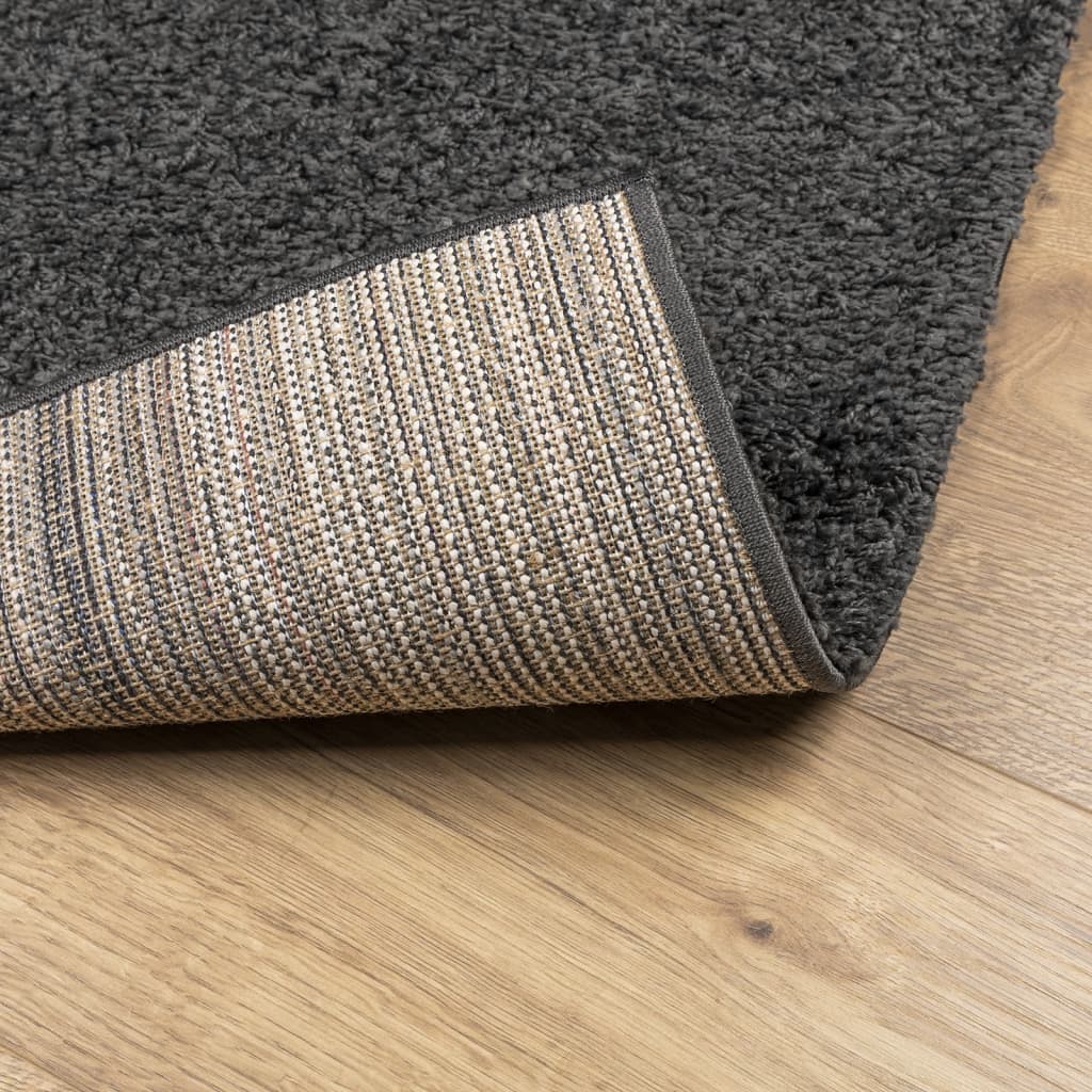 Shaggy Rug PAMPLONA High Pile Modern Anthracite 80x150 cm