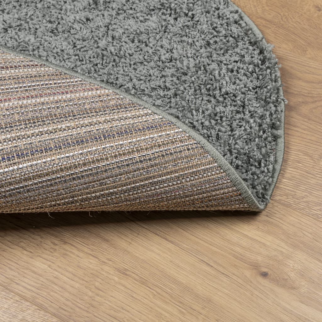 Shaggy Rug PAMPLONA High Pile Modern Green Ø 280 cm