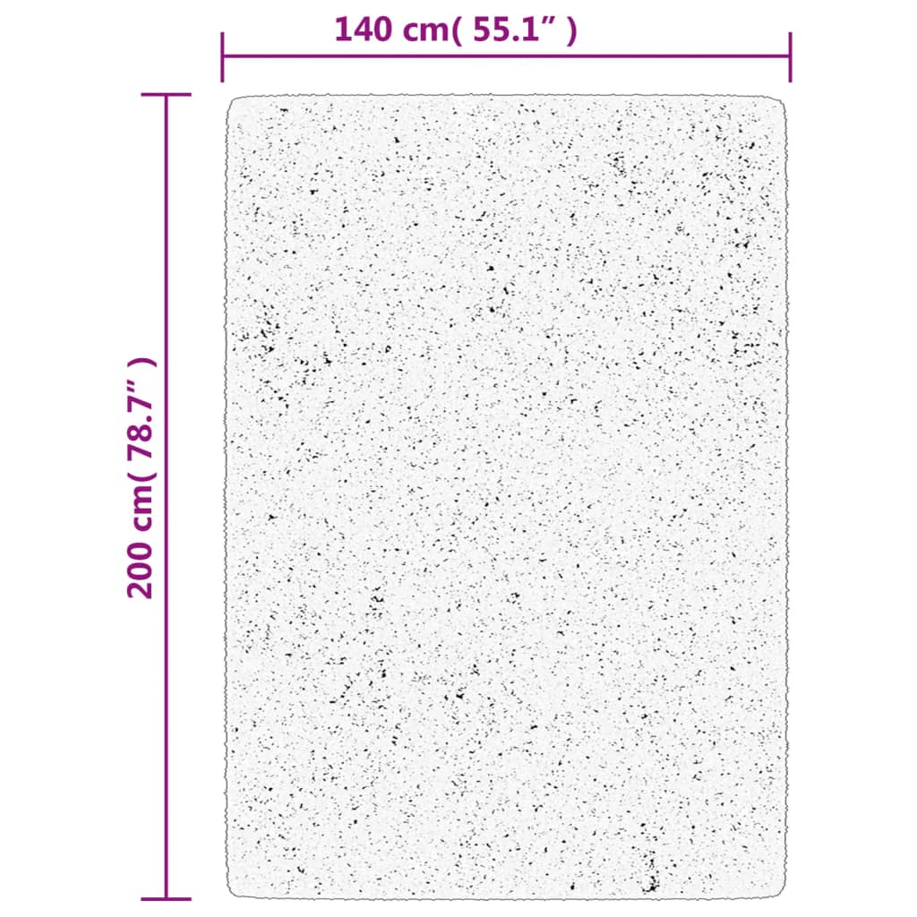 Rug ISTAN High Pile Shiny Look Beige 140x200 cm