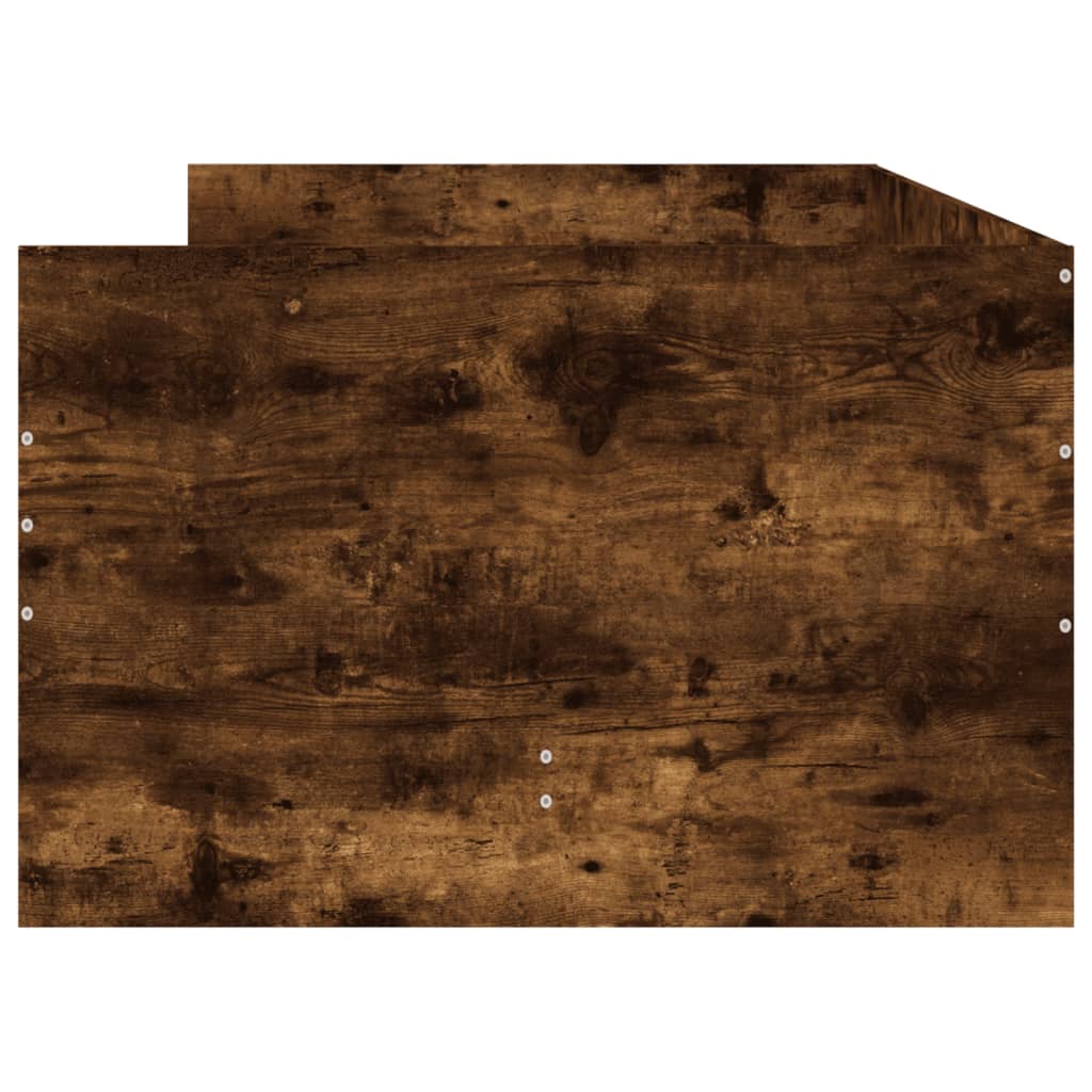 Bed Frame with Drawers without Mattress Smoked Oak 90x200 cm