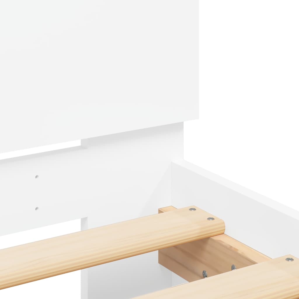 Bed Frame without Mattress White 200x200 cm