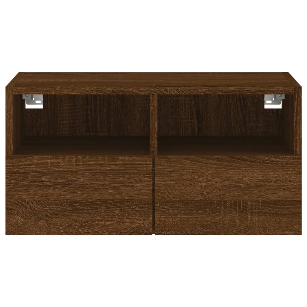 TV Wall Cabinet Brown Oak 60x30x30 cm Engineered Wood
