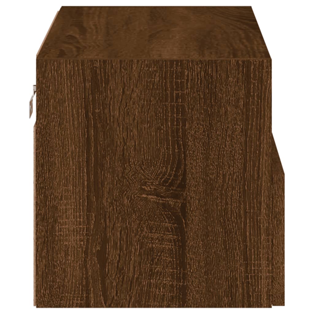 TV Wall Cabinet Brown Oak 60x30x30 cm Engineered Wood