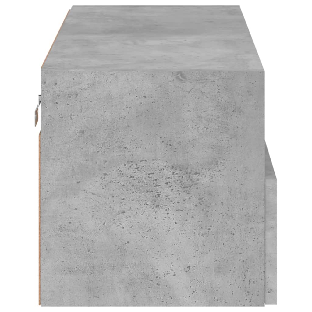 TV Wall Cabinet Concrete Grey 80x30x30 cm Engineered Wood